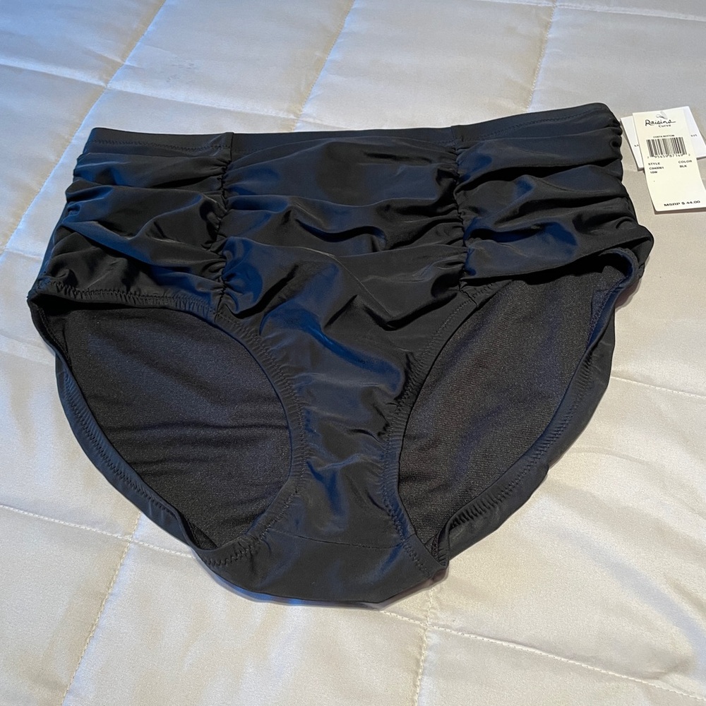 Raisins Black Ruched Bikini Bottom